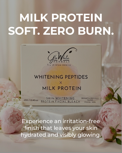 GloWhite Herbals Skin Whitening Bleach For Face For Women | Instant Whitening & Brightening Face & Body Bleach | No-Itching & No-Redness Unisex Formula  | For All Skin type | 410g