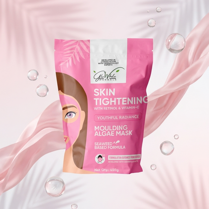 Skin Tightening Moulding Algae Mask sachet, retinol & vitamin C, 450g, pink and white