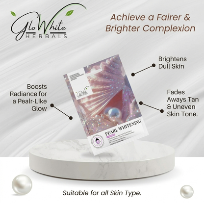Pearl Facial Kit – 6 Step Professional Salon Facial | With Glutathione, Kojic Acid & Pearl Extract | Brightening & Tan Removal Facial | Single Use Facial Kit for Women