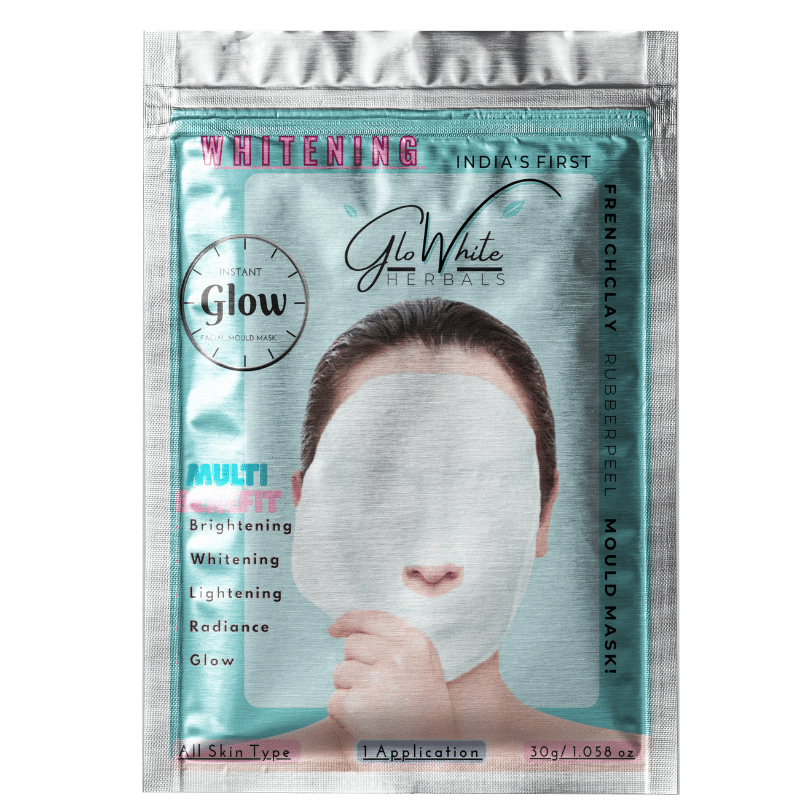 GloWhite Herbals Skin Whitening French Clay Mould Masks With Skin Lightening Benefits